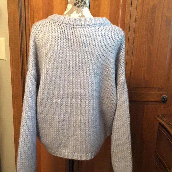 NWT For the Republic boxy sweater in soft sky blue - Picture 4 of 11